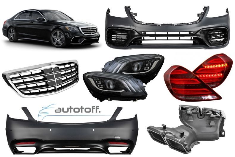 Pachet exterior Mercedes S-Class W222 (2013+) Conversie (2017+) Facelift S63 Design