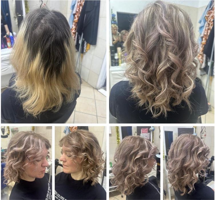 Парикмахер , окрашивание волос , мелирование