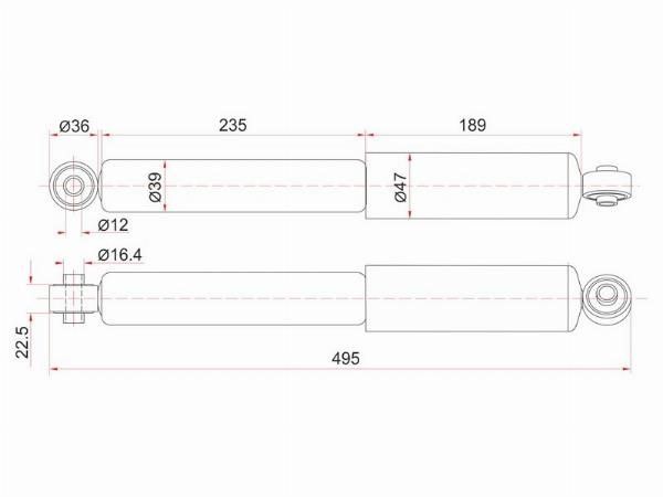 Амортизатор задний  Toyota Lite
