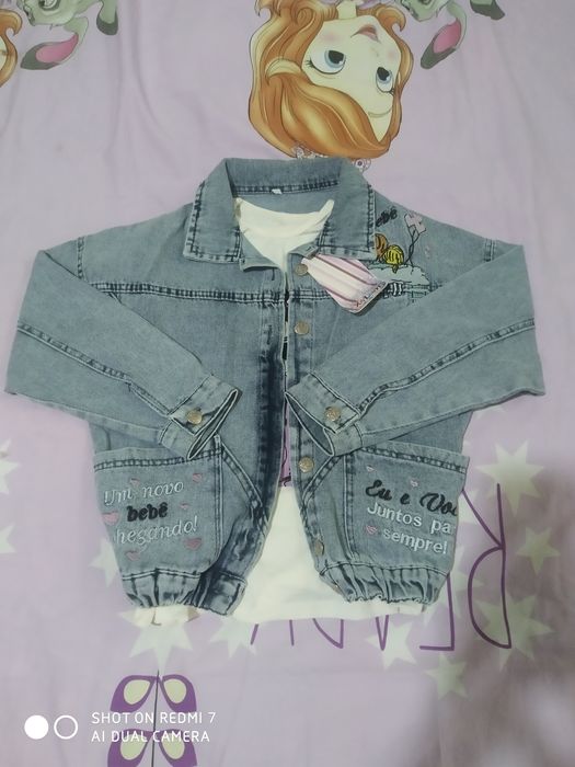 Жинсовый костюм с кофточкой турецкая