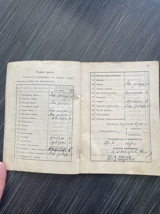 Бележник от 1939/1940 г.