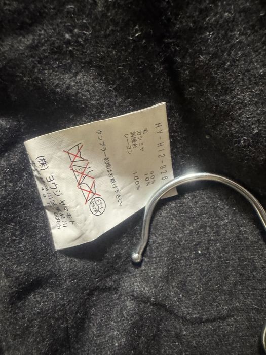 Yohji yammamoto assymetrical drape wool coat jacket