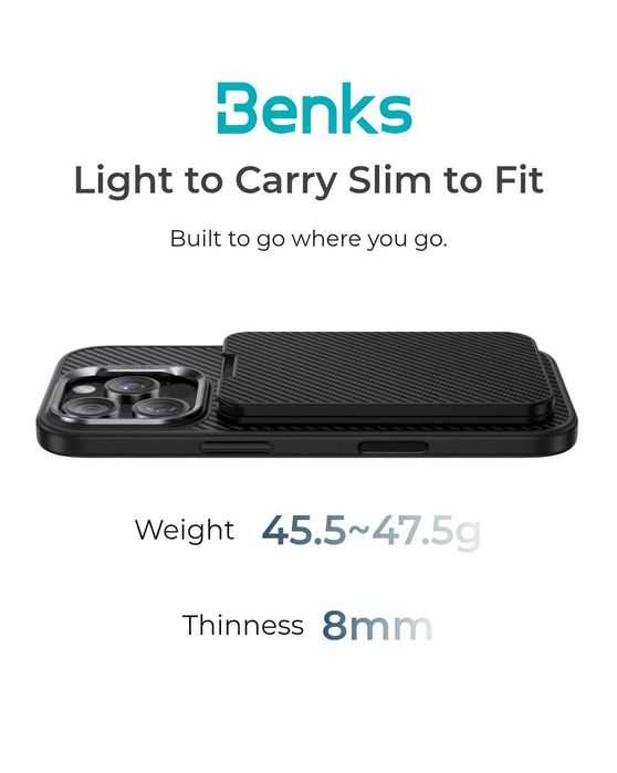 Benks ArmorGo MagSafe магнитный картхолдер подставка для iPhone 16 17