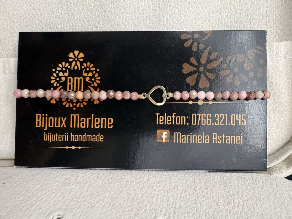 Brățară personalizată cu detaliu din aur