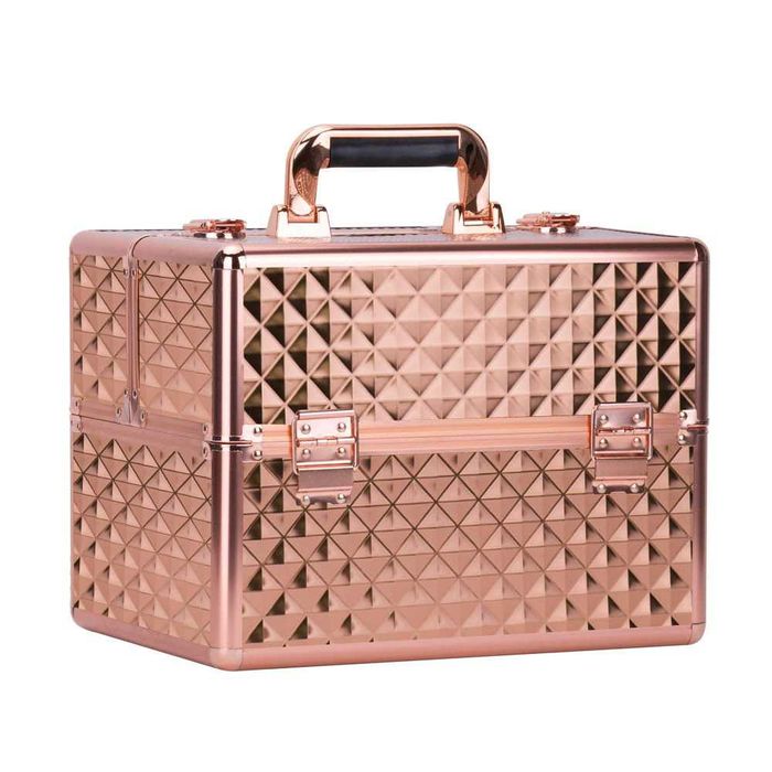 Geanta, valiza mare cu organizator, rose gold, marimea XL