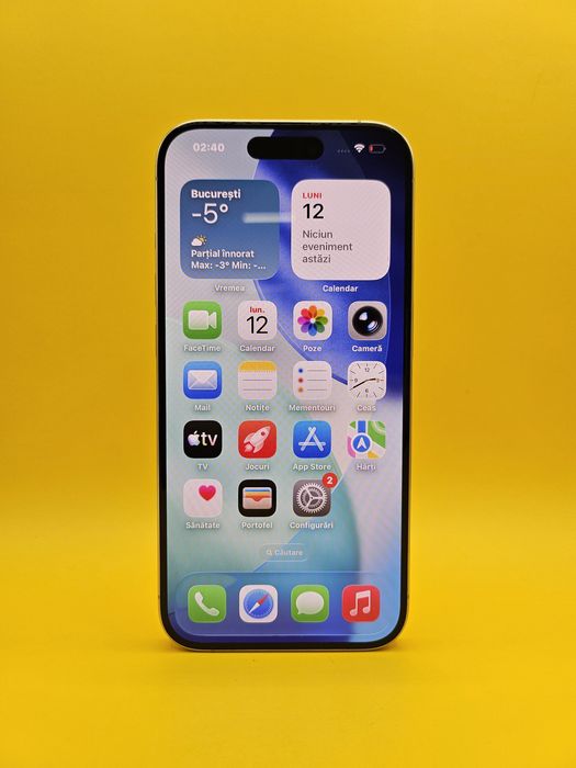 iPhone 15 Pro Natural Titanium 256 GB Sănătate Baterie 89%