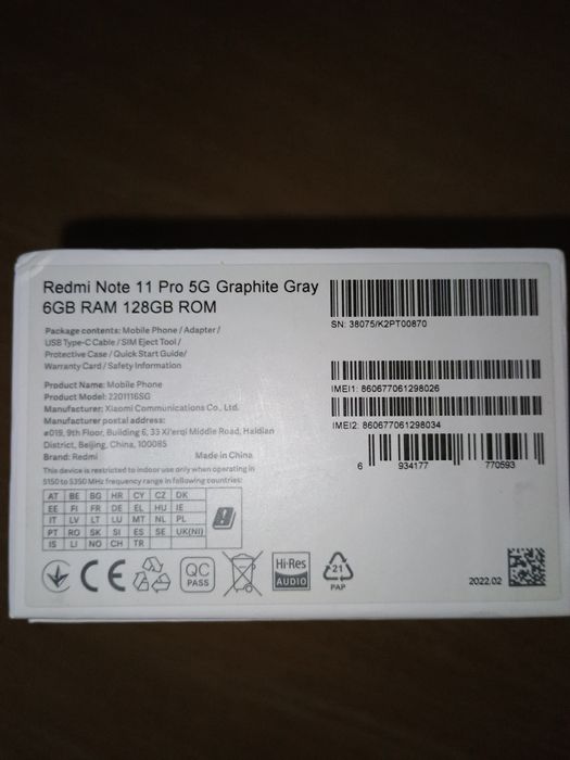 Xiaomi redmi 11 pro 5g