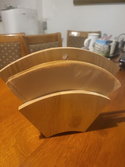 Поставка дървена за филтри за кафе машина