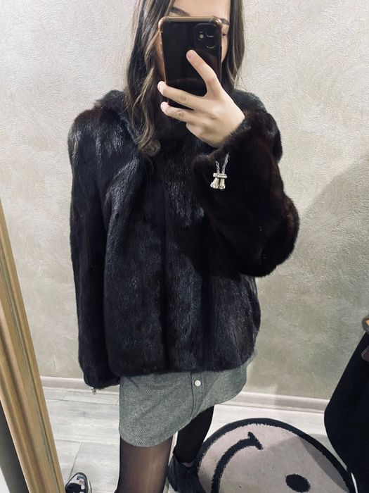чистый норковый шуба