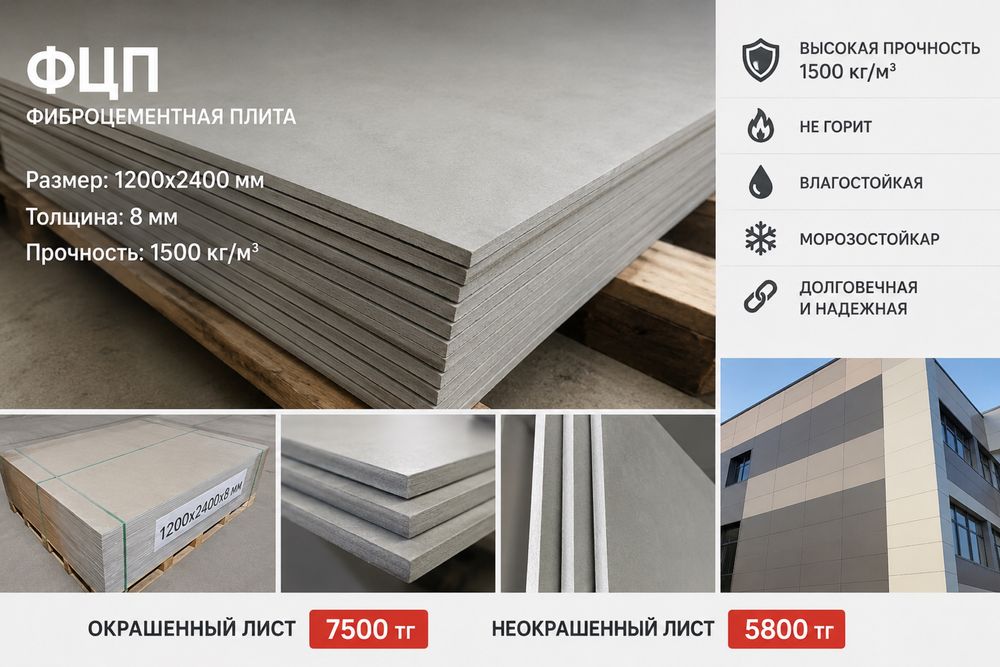 Фиброцементные плиты (ФЦП) и оцинкованные профили