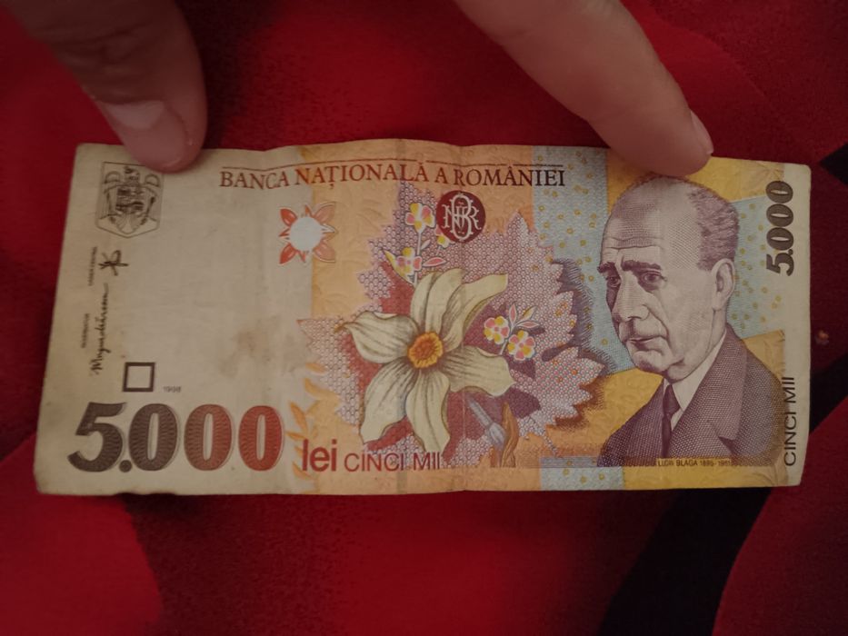Bancnota 5000 lei an 1998