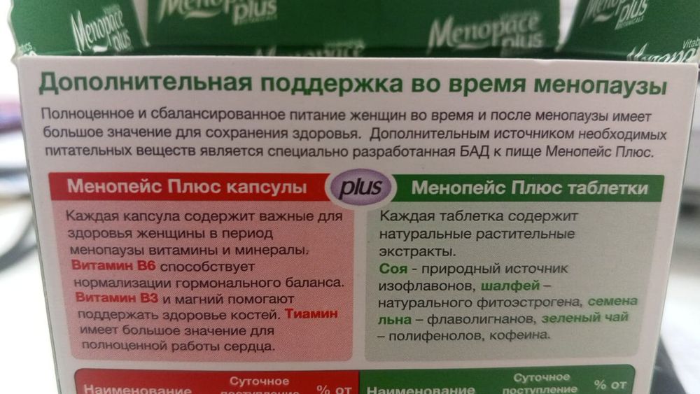 Бады для менопаузы