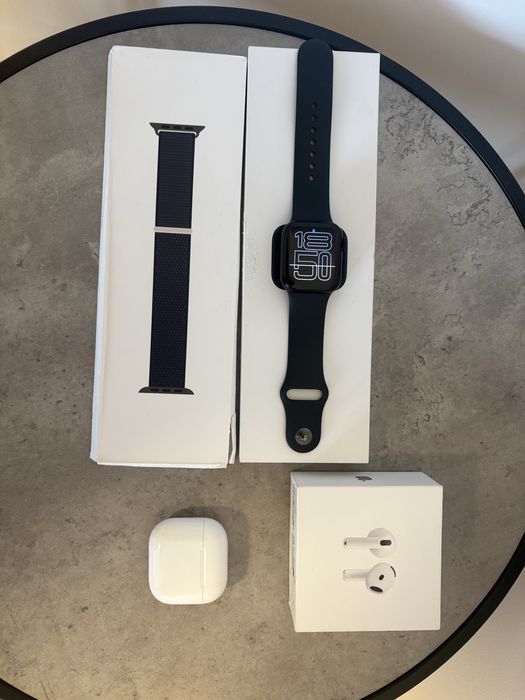 Apple Watch SE 2 40mm 100% + AirPods 4 Noi, Garanție 2 Ani, Full Box