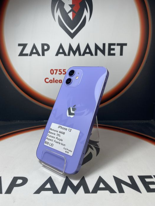 ZAP AMANET Vitan - iPhone 12 - 64GB - Purple - 78% baterie