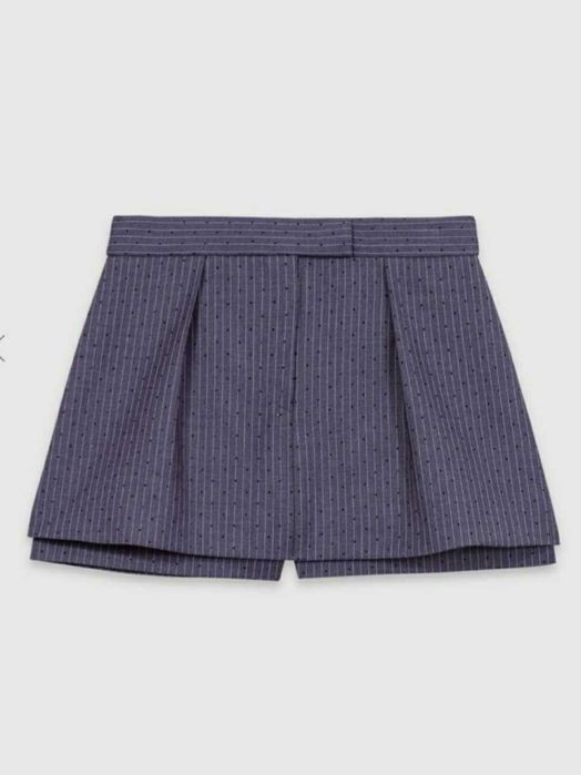 Къси панталони-пола в сиво с кристали Maje