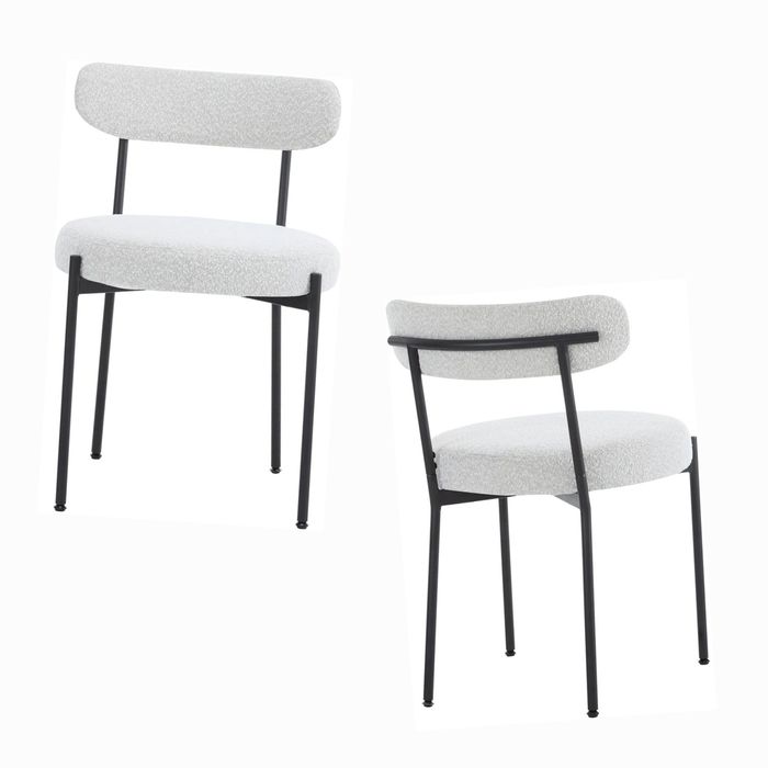 NOU Set 6 scaune, stofă, boucle