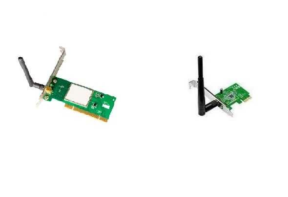 Сетевые карты проводные и беспроводные.