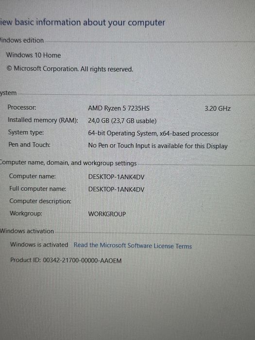 Lenovo 15ARP9 Ryzen 5 - RTX 3050  - 24GB RAM