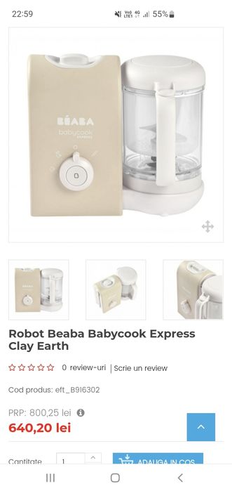 Aparat de gatit la abur Beaba