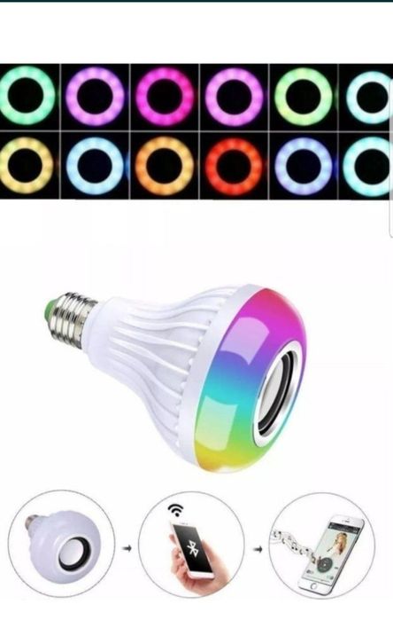 Aqilli chiroq rangli RGB bluetooth lampochka