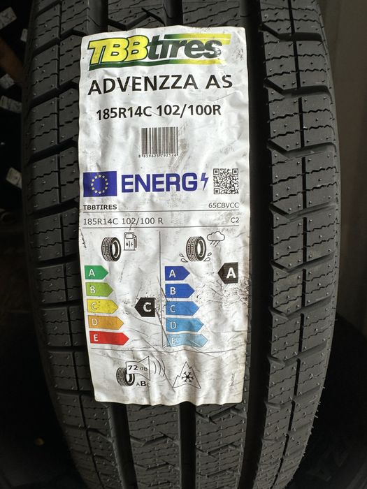 Нови Всесезонни Бусови Гуми TBB TIRES ADVENZZA AS 185R14C 102/100R 18514 18514C