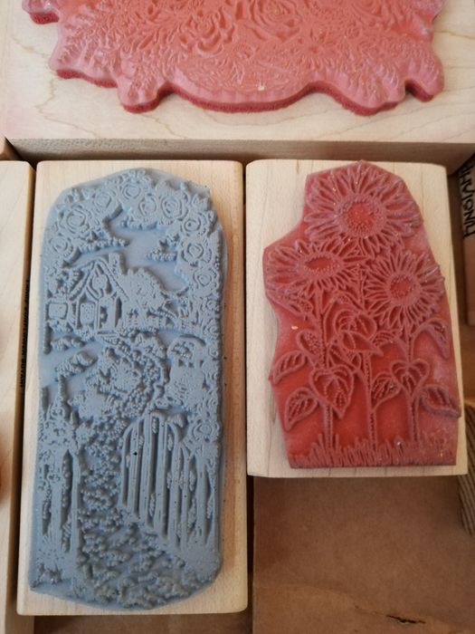 Ștampilă cauciuc, placă de textură, Crafts
