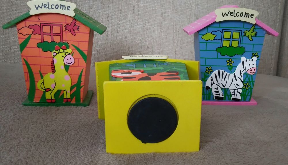 Дървени игри - часовник сортер / дженга