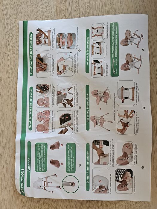 scaun de masa de  bucătărie pentru copii