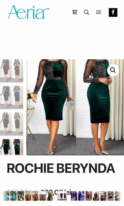 Rochie cu mâneci de dantelă și paiete
