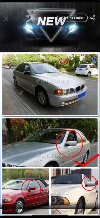 Capace Oglinzi M cu clipsuri Batman Bmw E46/E39