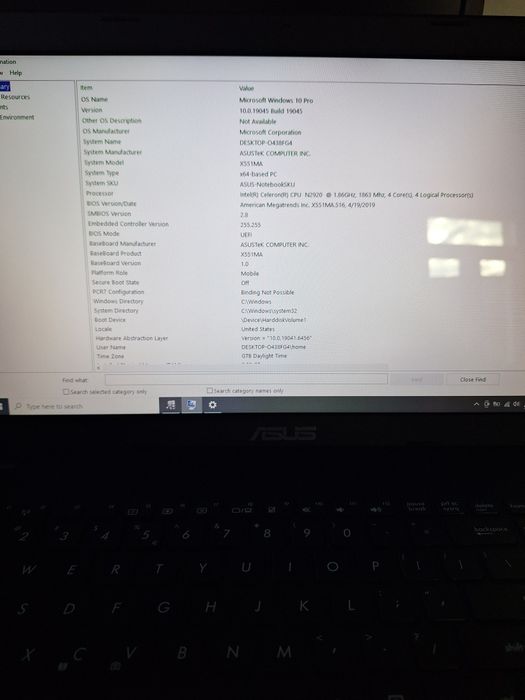 Laptop Asus X551MA , Intel N2920 , 8 GB  , ssd 128 GB  , 15.6 "