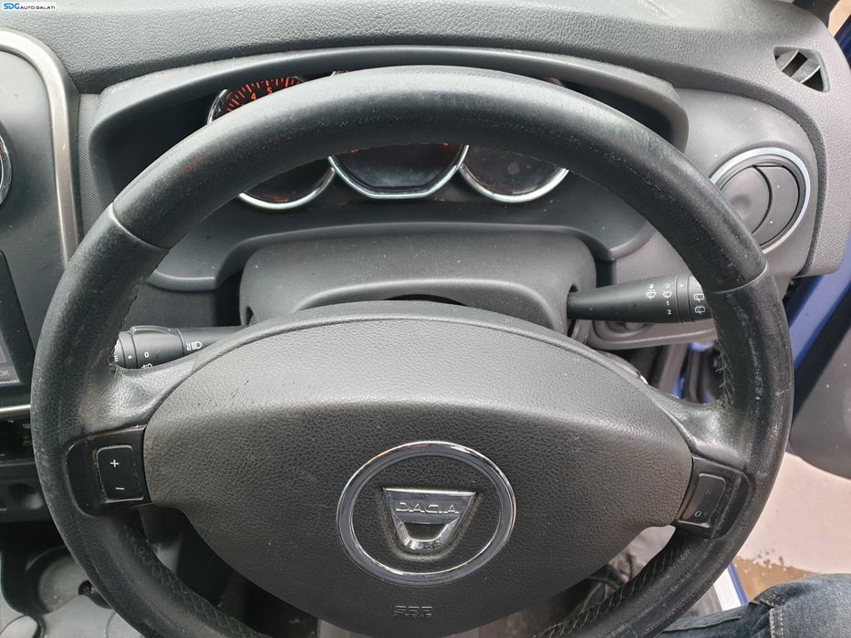 Volan Piele 3 Spite cu Comenzi Fara Airbag Dacia Logan 2 2012 - 2016 [Q0526]
