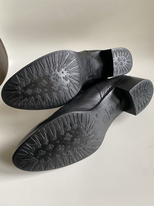 Черни боти от естествена кожа, Wonders, N 39/ 40