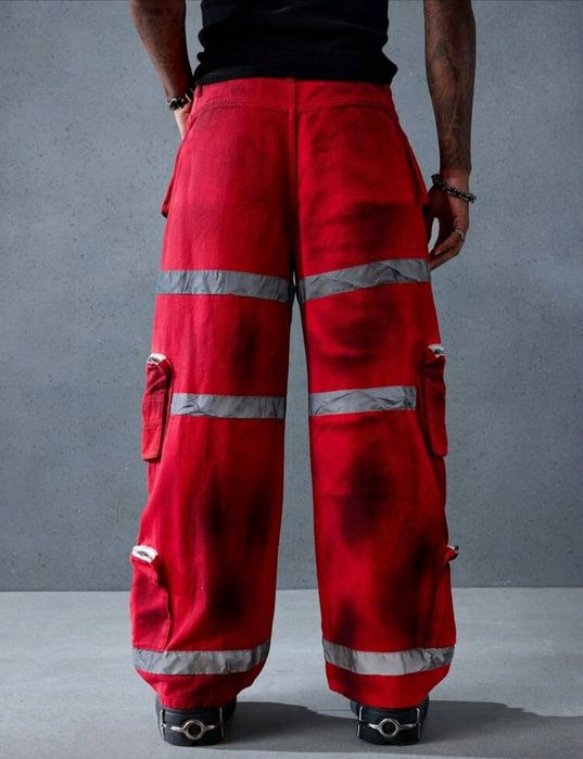 Нови военни дънки baggy панталони камуфлаж  Loose Fit Jeans карго Хл Л