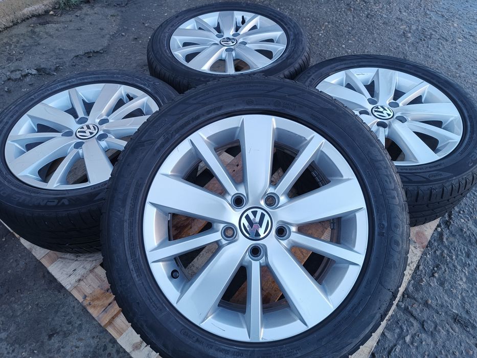 Лети джанти 16ки 5х112 VW + летни гуми 205/55/16 Hankook