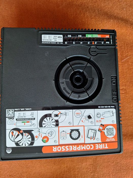 Compresor auto cu kit de depanare provizorie pneuri (nou)