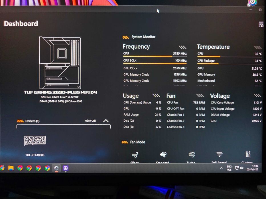 Placă de bază Asus TUF GAMING Z690-PLUS WIFI D4,  LGA 1700 ATX