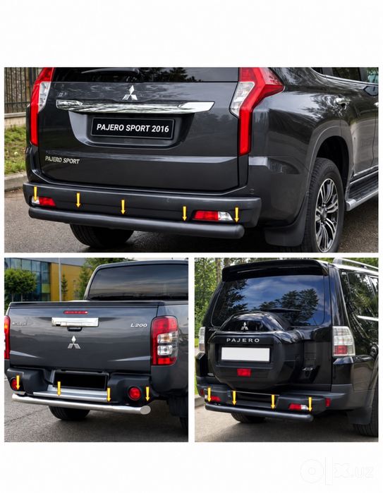 Защита бампера Mitsubishi l200 Pajero Sport