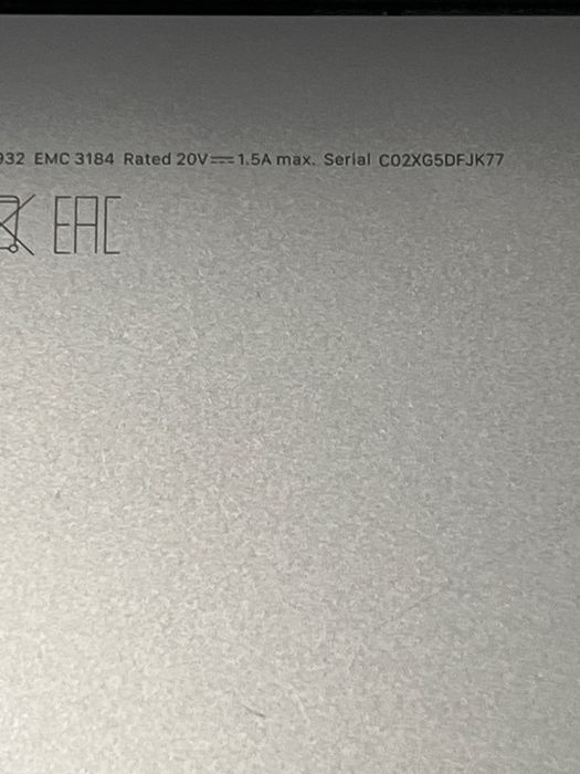 Laptop MacBook Air Late 2018 ; i5 ; 8 GB RAM
