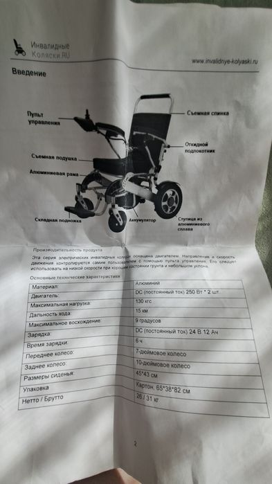 Продам инвалидную коляску
