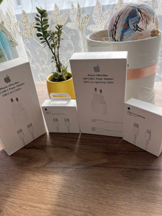 Incarcator + cablu Iphone 15 pro max ; 14 Pro max originale