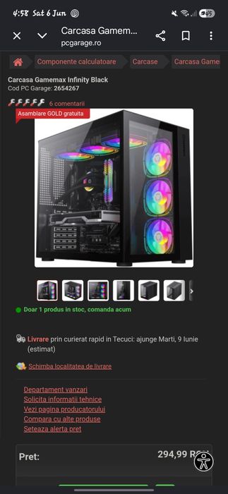 Carcasă pc gaming,Gamemax Infinity Black