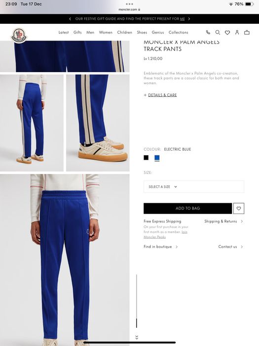 Moncler&Palm Angels-оригинална долница 48 м,33-34номер дънки