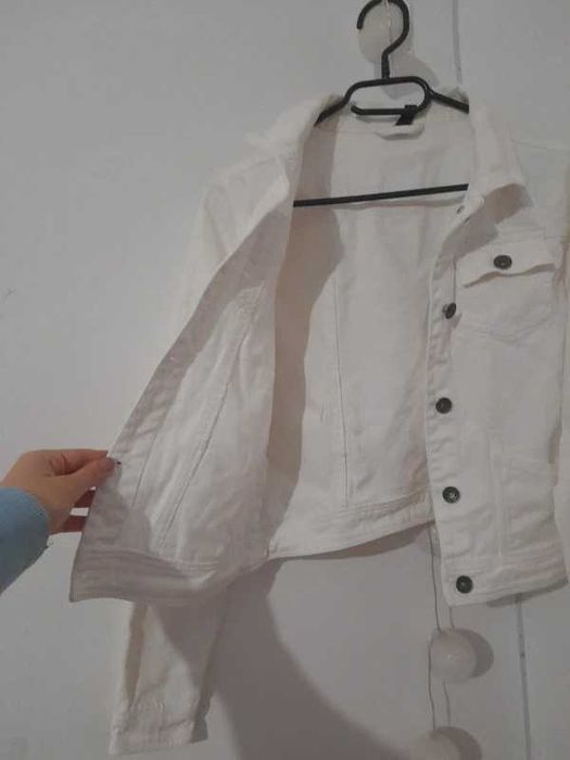 Geacă albă denim