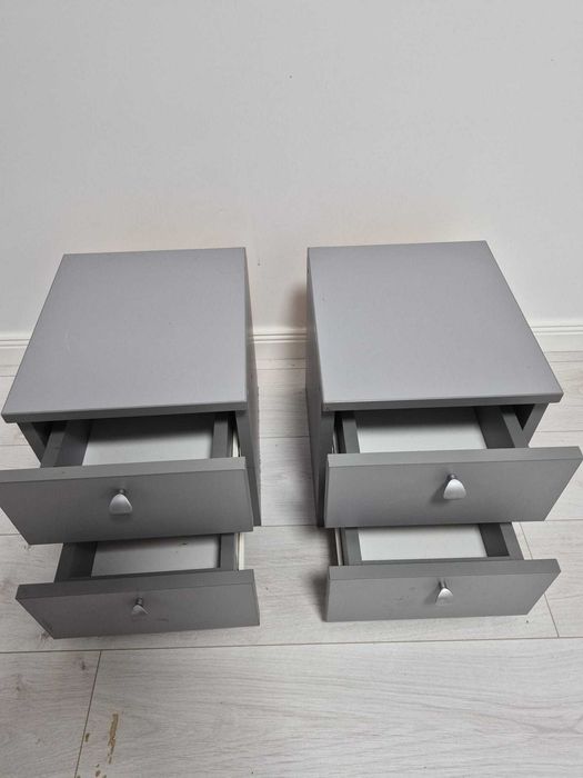 Noptiera gri 30 cm - 35 cm - 35 cm - doua bucati