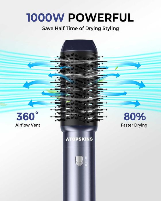 Set de coafare Atopskins 6 în 1 cu aer cald (1000 W)