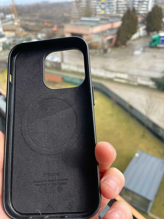 Husa de piele pentru iPhone 14  de piele cu Magsafe