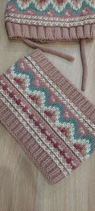 Бебешки комплект шапка и шал яка на Зара за 0-1г