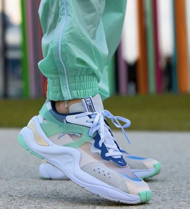 Puma Rise White Mist Green Cantaloupe
