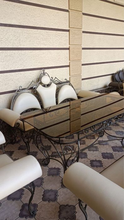 Кованые садовые стол стулья